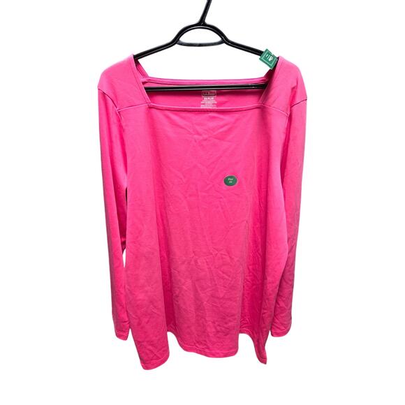 L.L. Bean 2x plus top pink - Picture 2 of 12